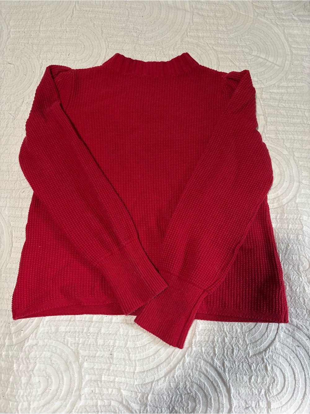 NIC+ZOE Red Knit Mock-Neck Sweater